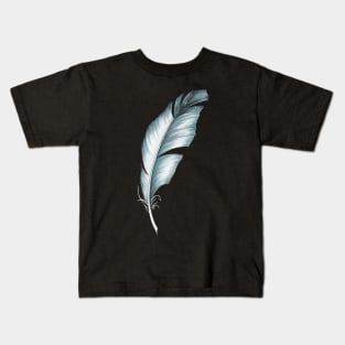 Blue feather Kids T-Shirt